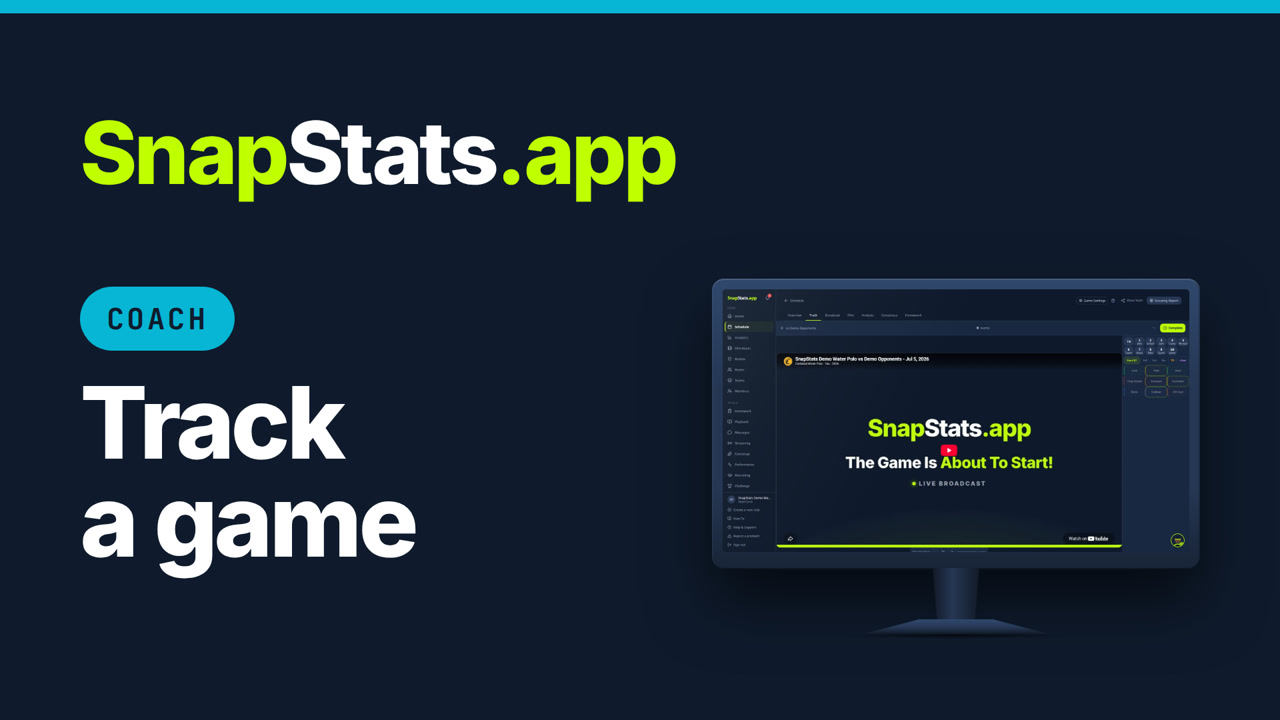 SnapStats how-to video 3: Track your first game