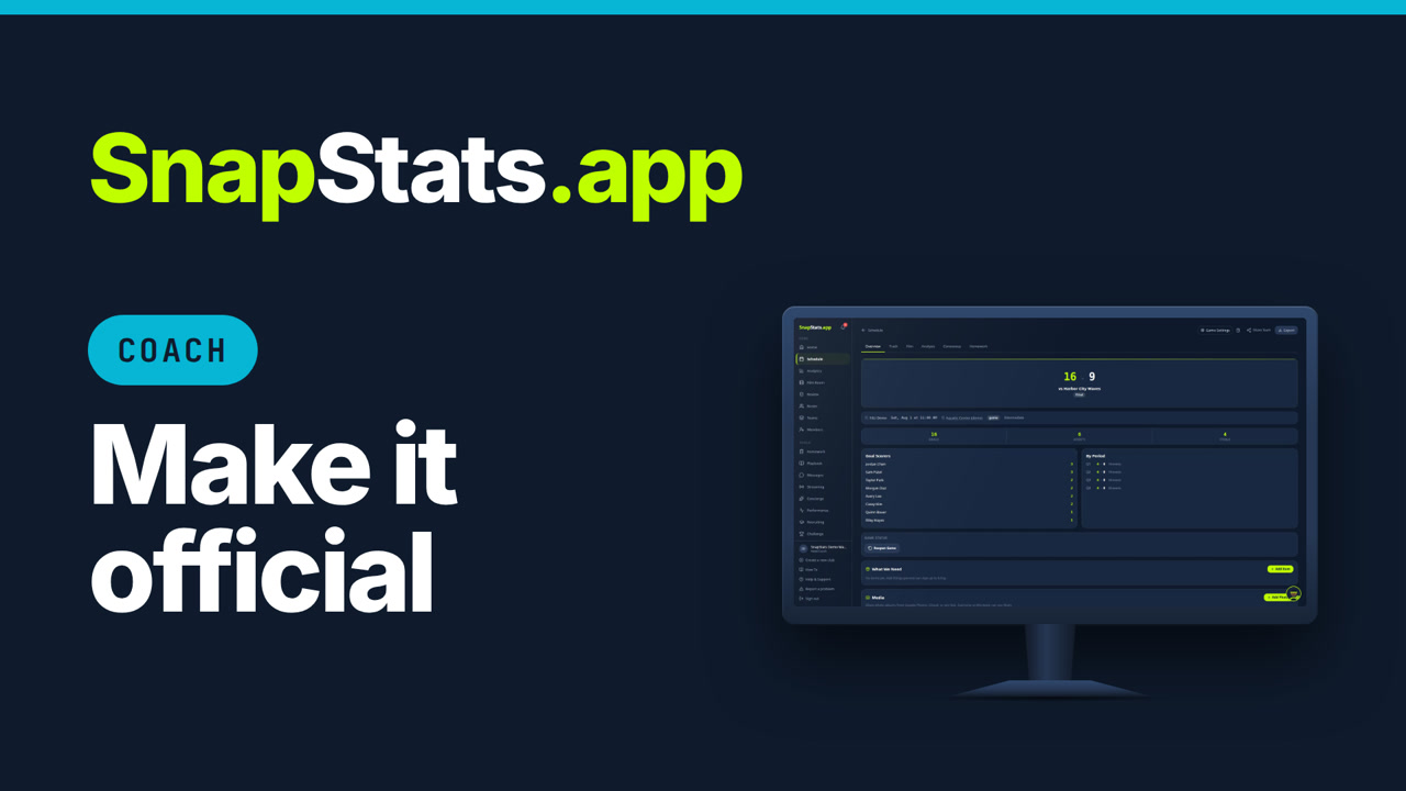 SnapStats how-to video 4: Make the stats official